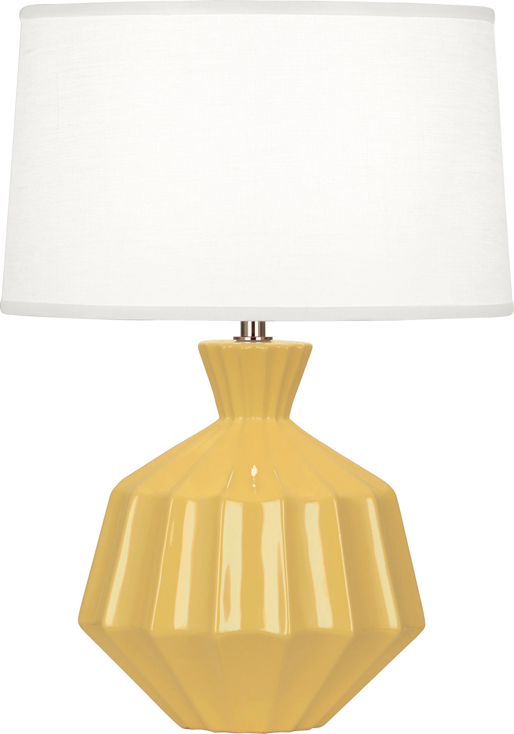 Robert Abbey - SU989 - One Light Accent Lamp - Small Orion - Sunset Yellow Glazed Ceramic