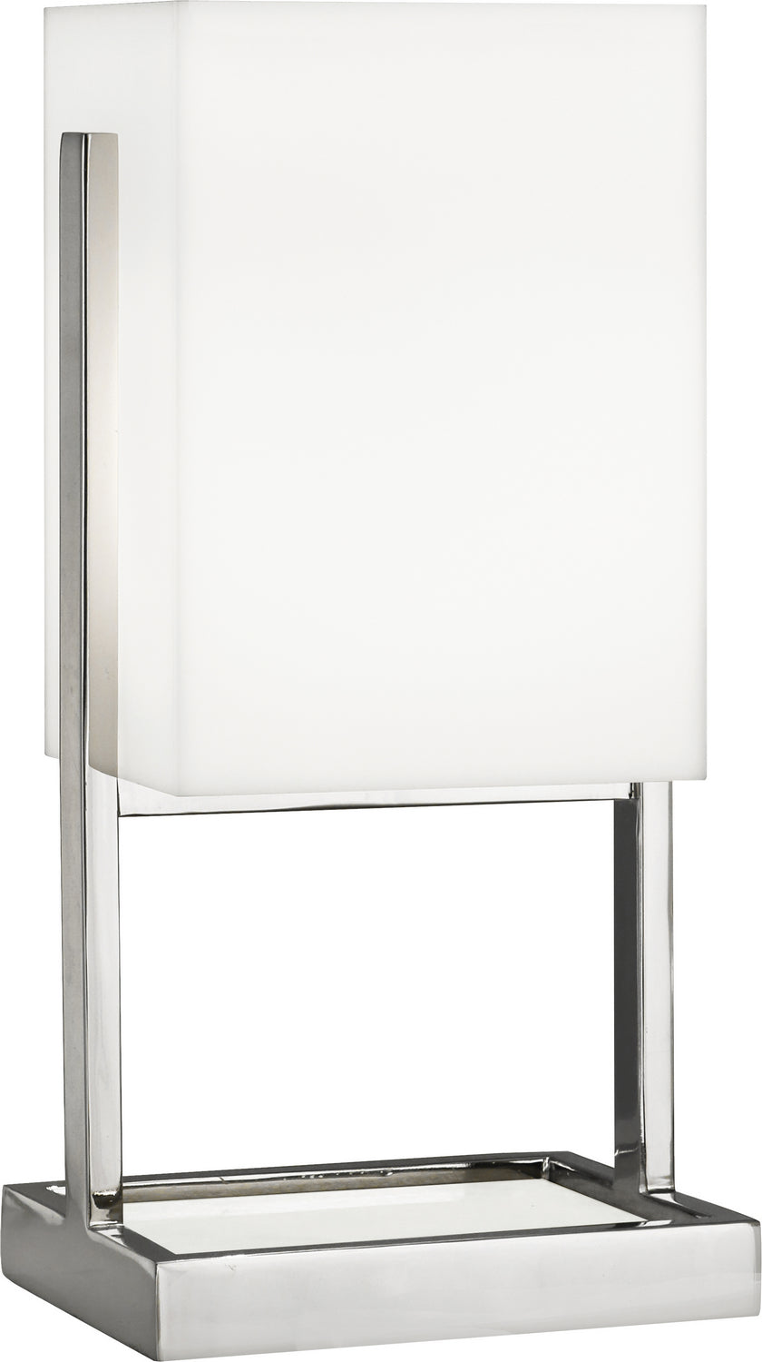 Robert Abbey - S195 - One Light Accent Lamp - Nikole - Polished Nickel, White Marble