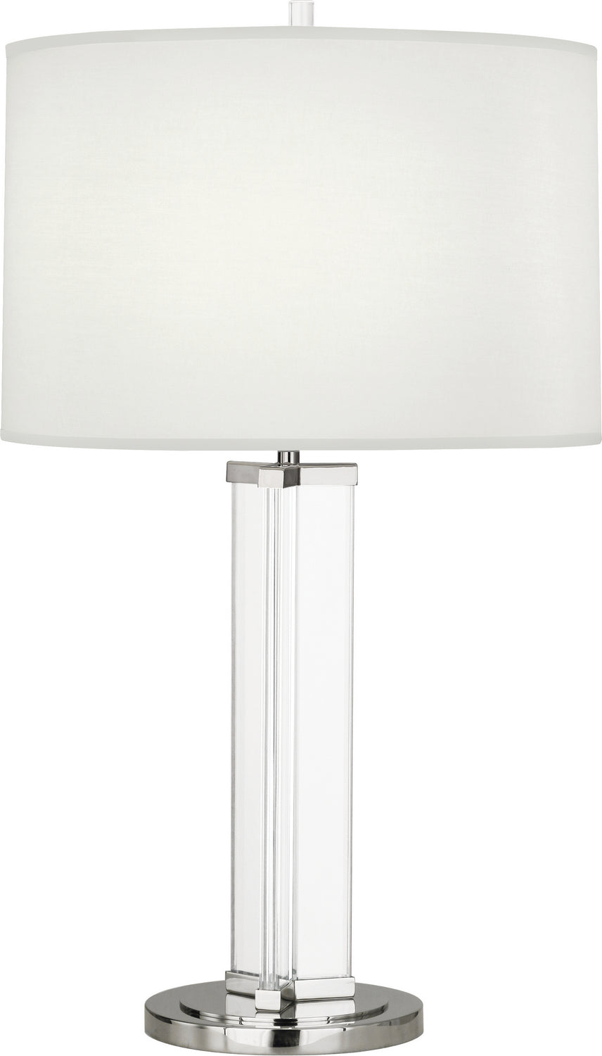 Robert Abbey - S472 - One Light Table Lamp - Fineas - Clear Glass and Polished Nickel