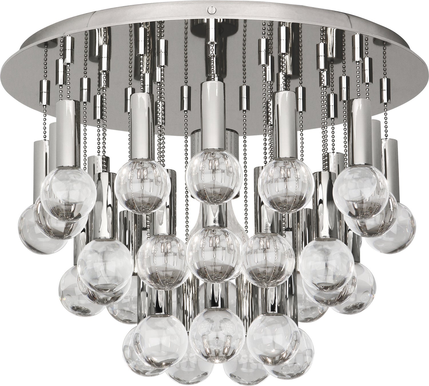 Robert Abbey - S754 - One Light Flushmount - Jonathan Adler Milano - Polished Nickel w/Crystal