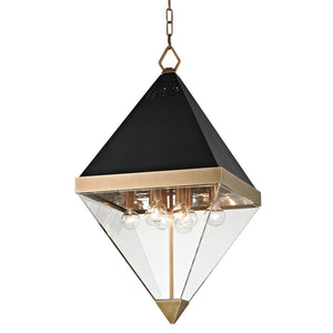 Hudson Valley - 4515-AGB - Eight Light Lantern - Coltrane - Aged Brass