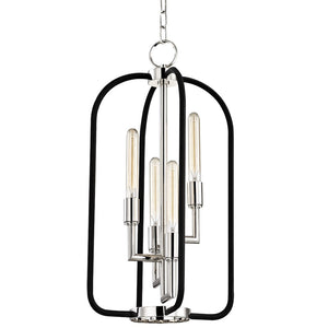 Hudson Valley - 8314-PN - Four Light Chandelier - Angler - Polished Nickel