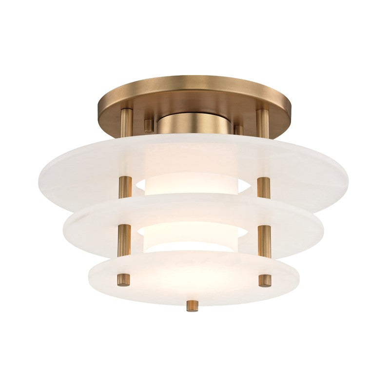 Hudson Valley - 9012F-AGB - LED Flush Mount - Gatsby - Aged Brass