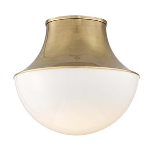 Hudson Valley - 9415-AGB - One Light Flush Mount - Lettie - Aged Brass