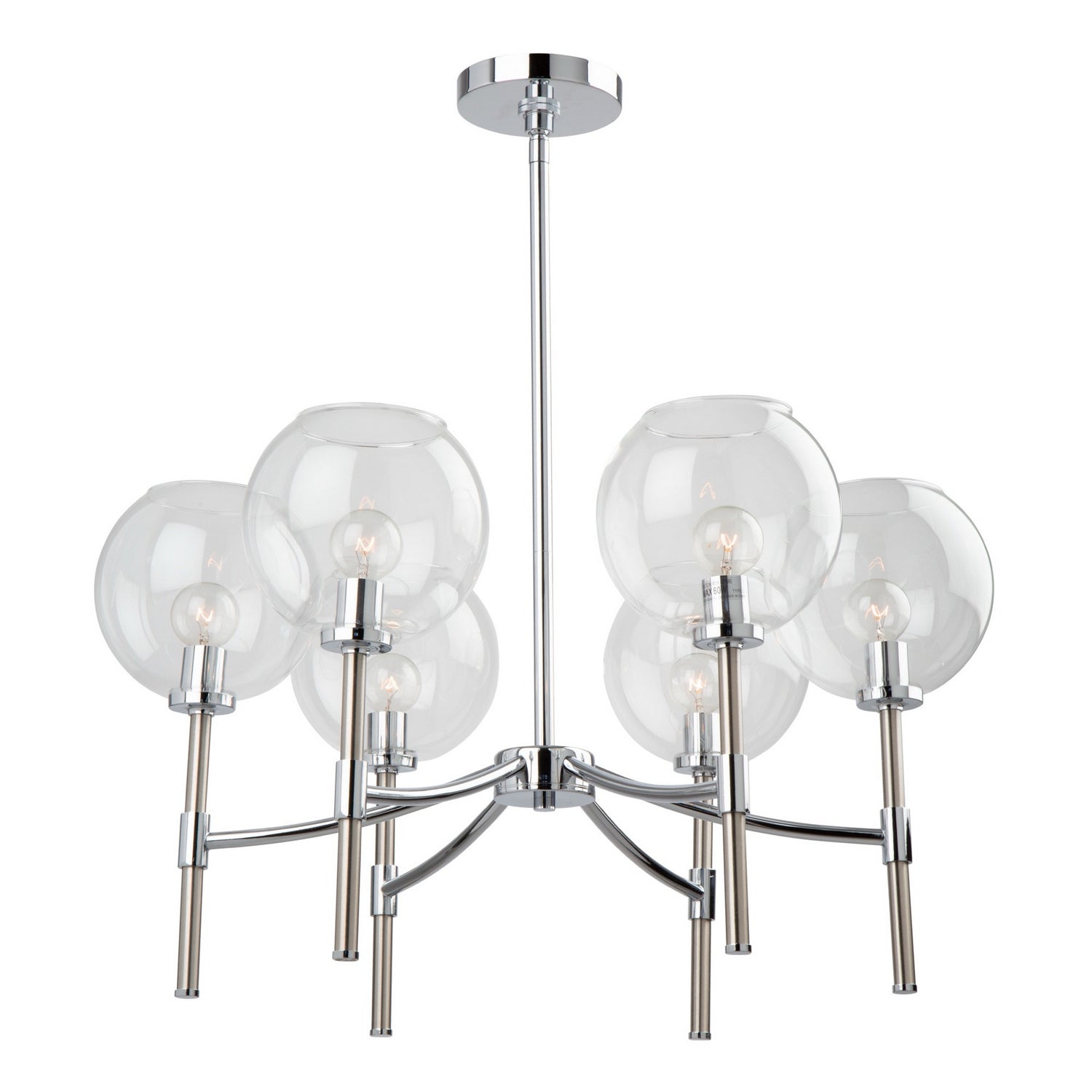 Artcraft - SC13126CB - Six Light Chandelier - Hamilton - Chrome & Brushed Nickel