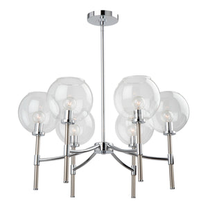 Artcraft - SC13126CB - Six Light Chandelier - Hamilton - Chrome & Brushed Nickel