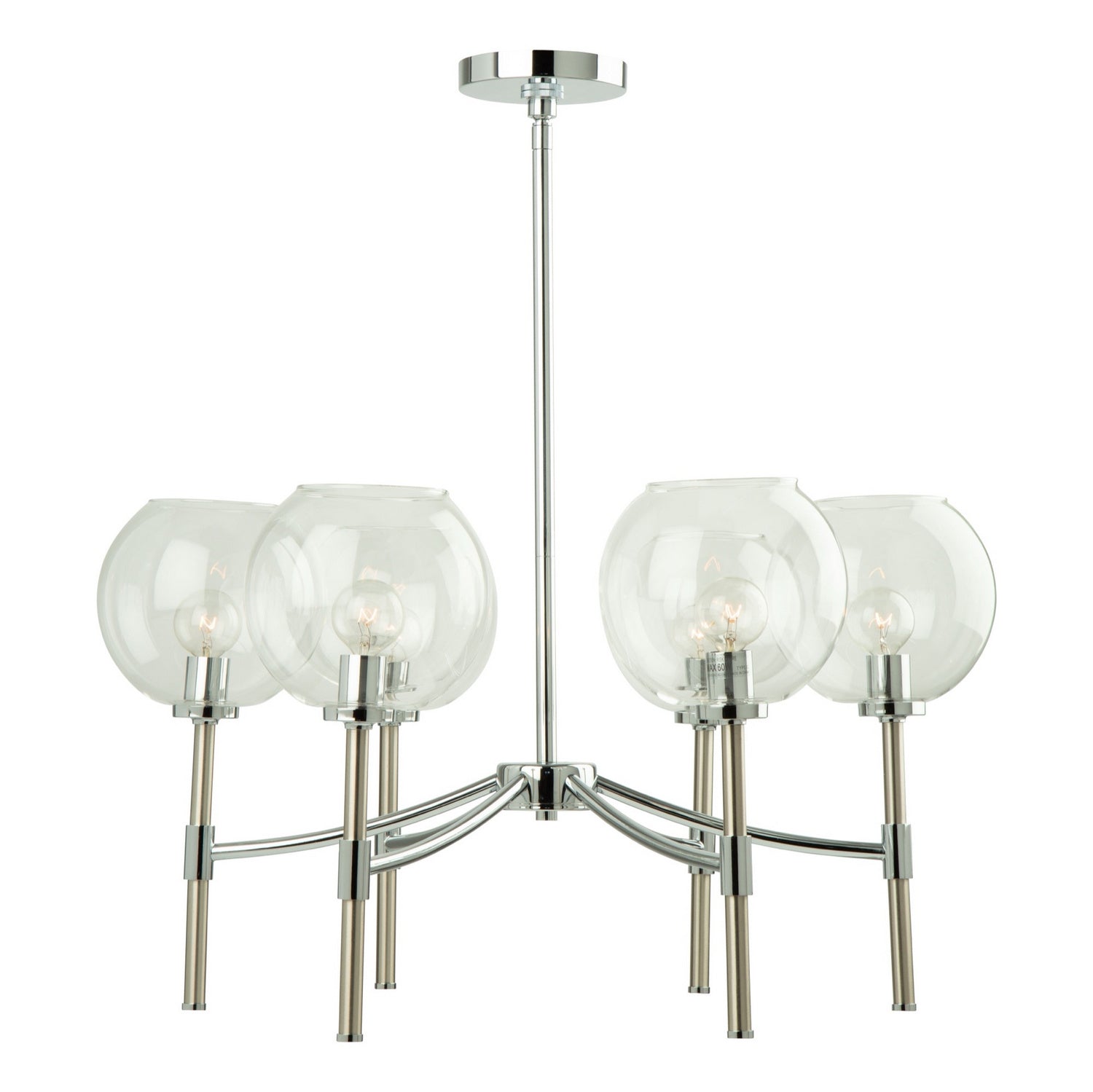 Artcraft - SC13126CB - Six Light Chandelier - Hamilton - Chrome & Brushed Nickel