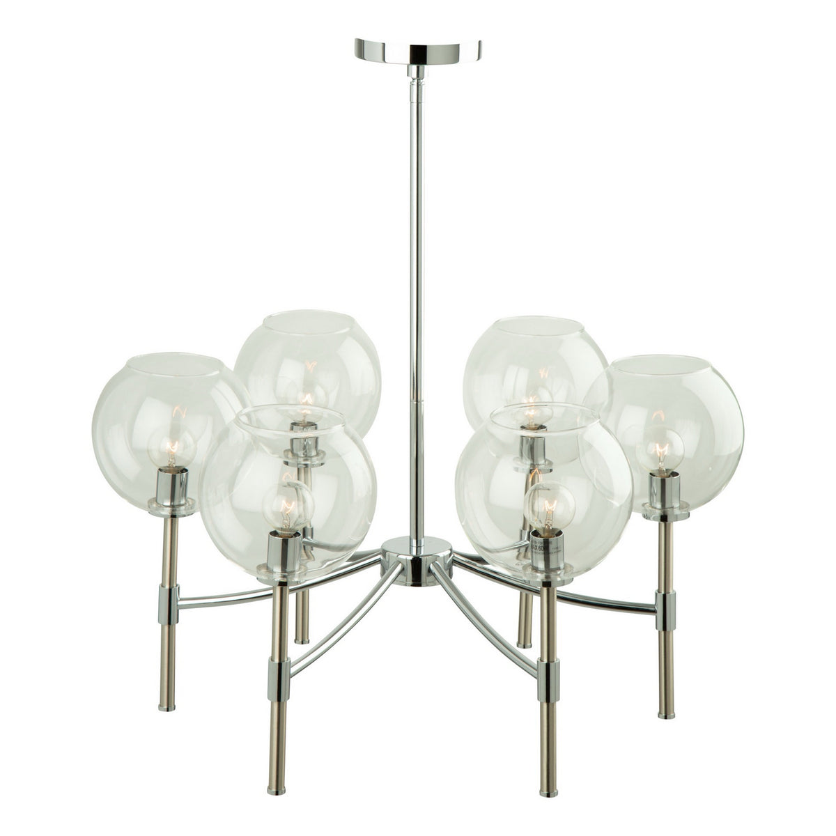 Artcraft - SC13126CB - Six Light Chandelier - Hamilton - Chrome & Brushed Nickel