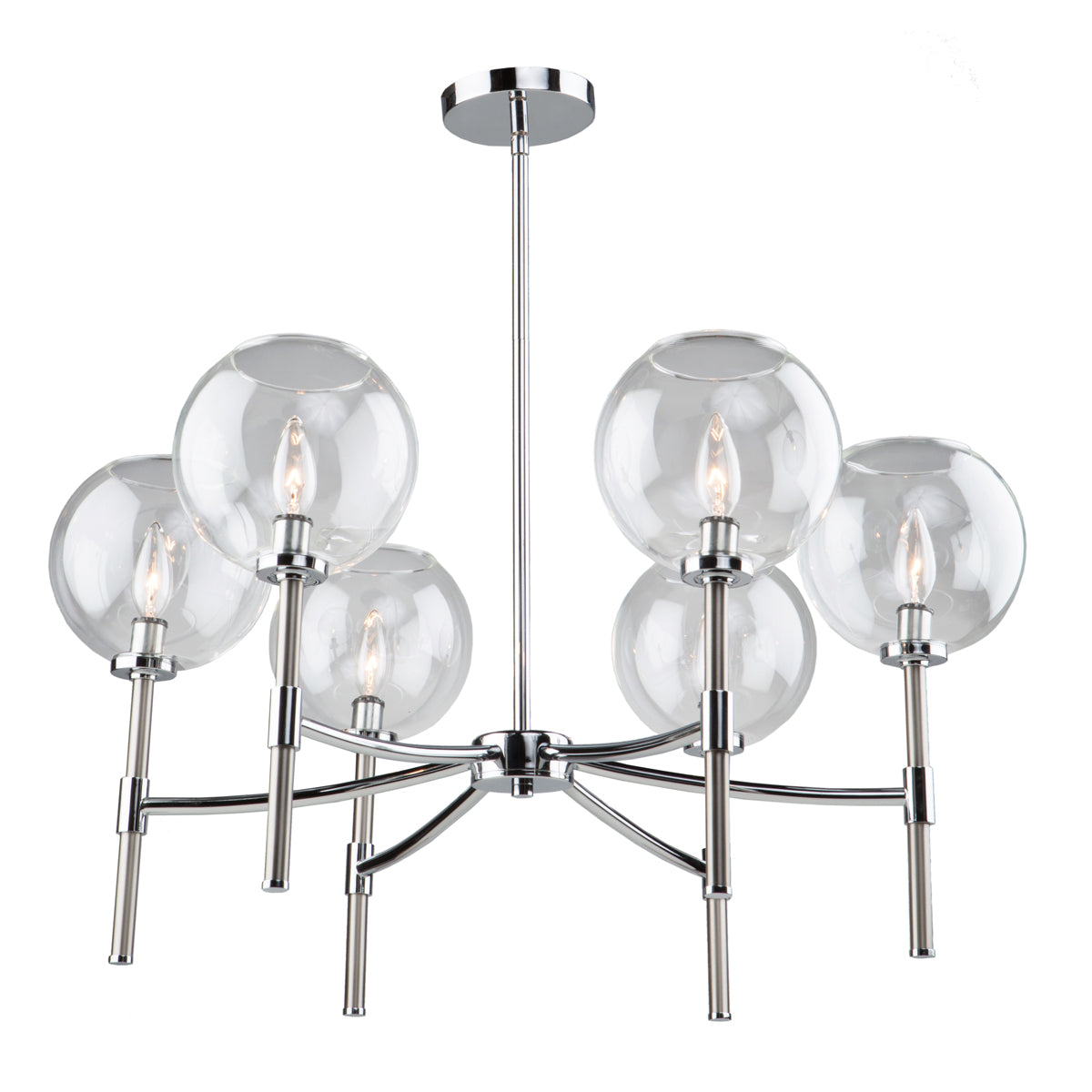 Artcraft - SC13126CB - Six Light Chandelier - Hamilton - Chrome & Brushed Nickel