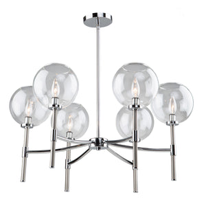 Artcraft - SC13126CB - Six Light Chandelier - Hamilton - Chrome & Brushed Nickel