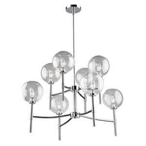 Artcraft - SC13128CB - Eight Light Chandelier - Hamilton - Chrome & Brushed Nickel