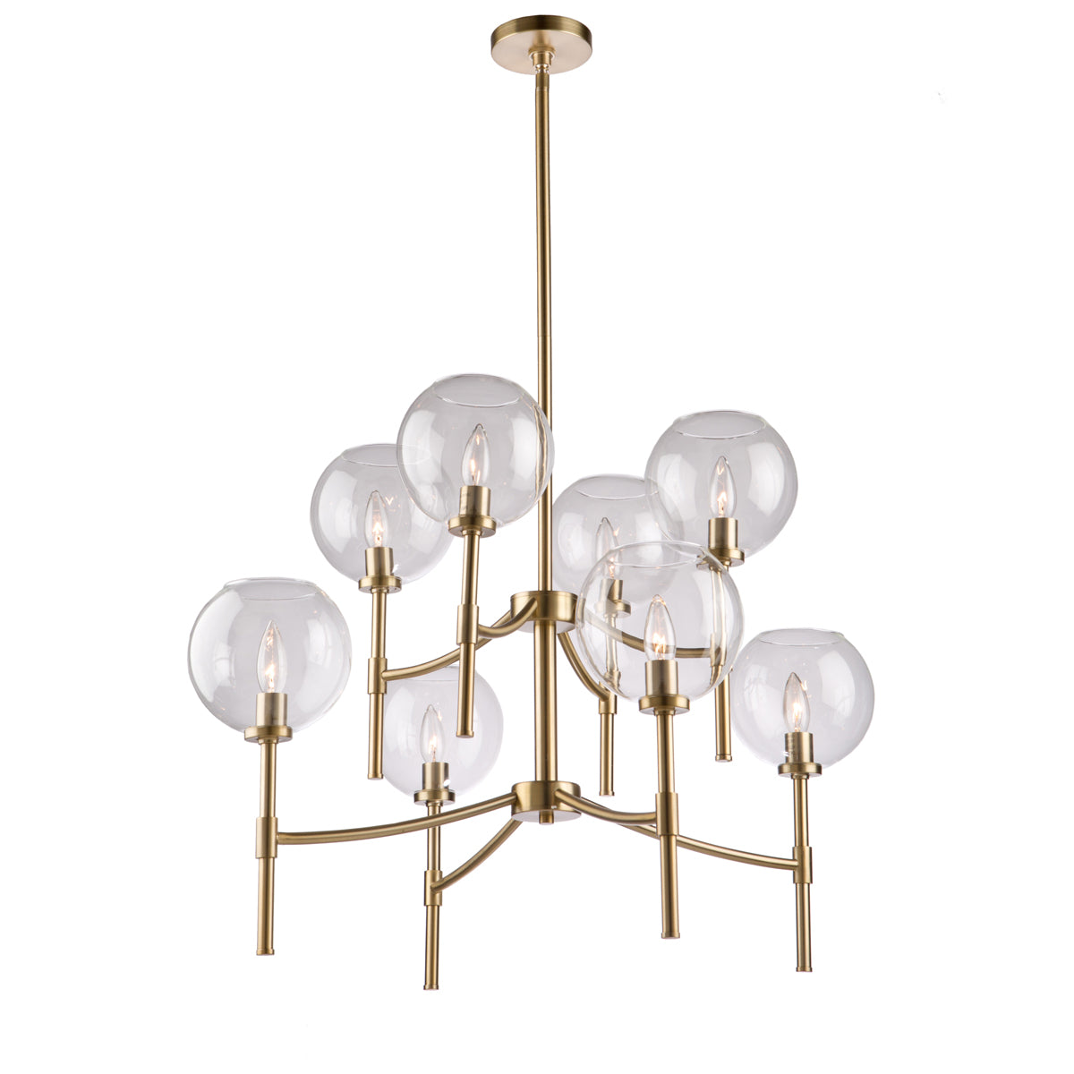 Artcraft - SC13128SB - Eight Light Chandelier - Hamilton - Satin Brass