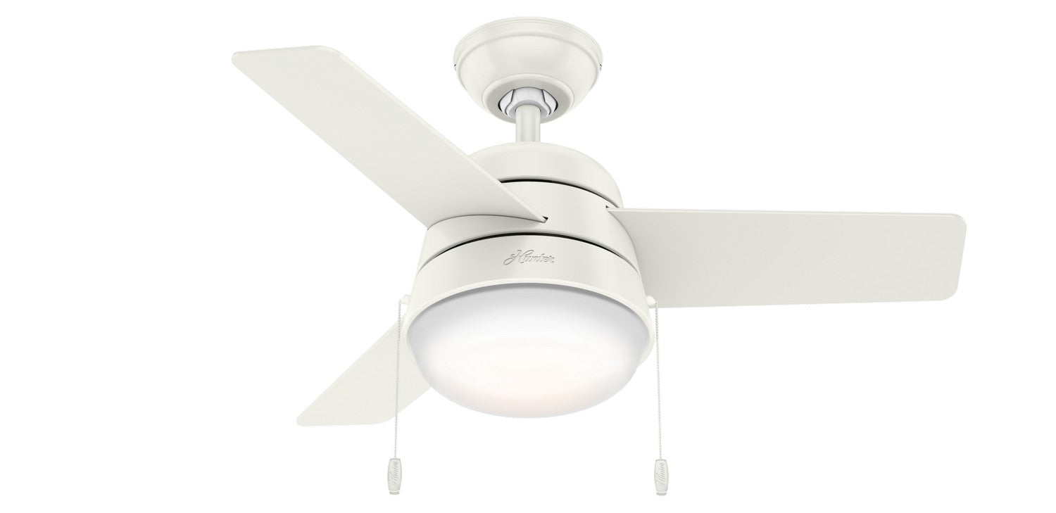 Hunter - 59301 - 36" Ceiling Fan - Aker - Fresh White