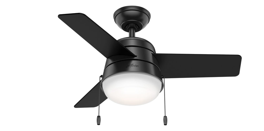 Hunter - 59302 - 36" Ceiling Fan - Aker - Matte Black