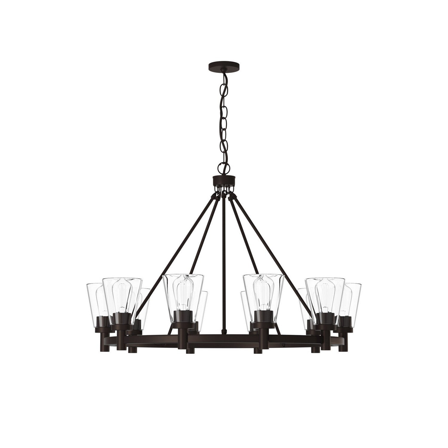 Artcraft - AC10760OB - Ten Light Chandelier - Clarence - Oil Rubbed Bronze