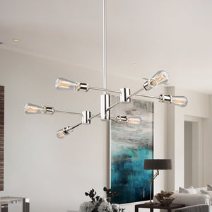 Artcraft - AC10786PN - Six Light Chandelier - Tribeca - Polished Nickel