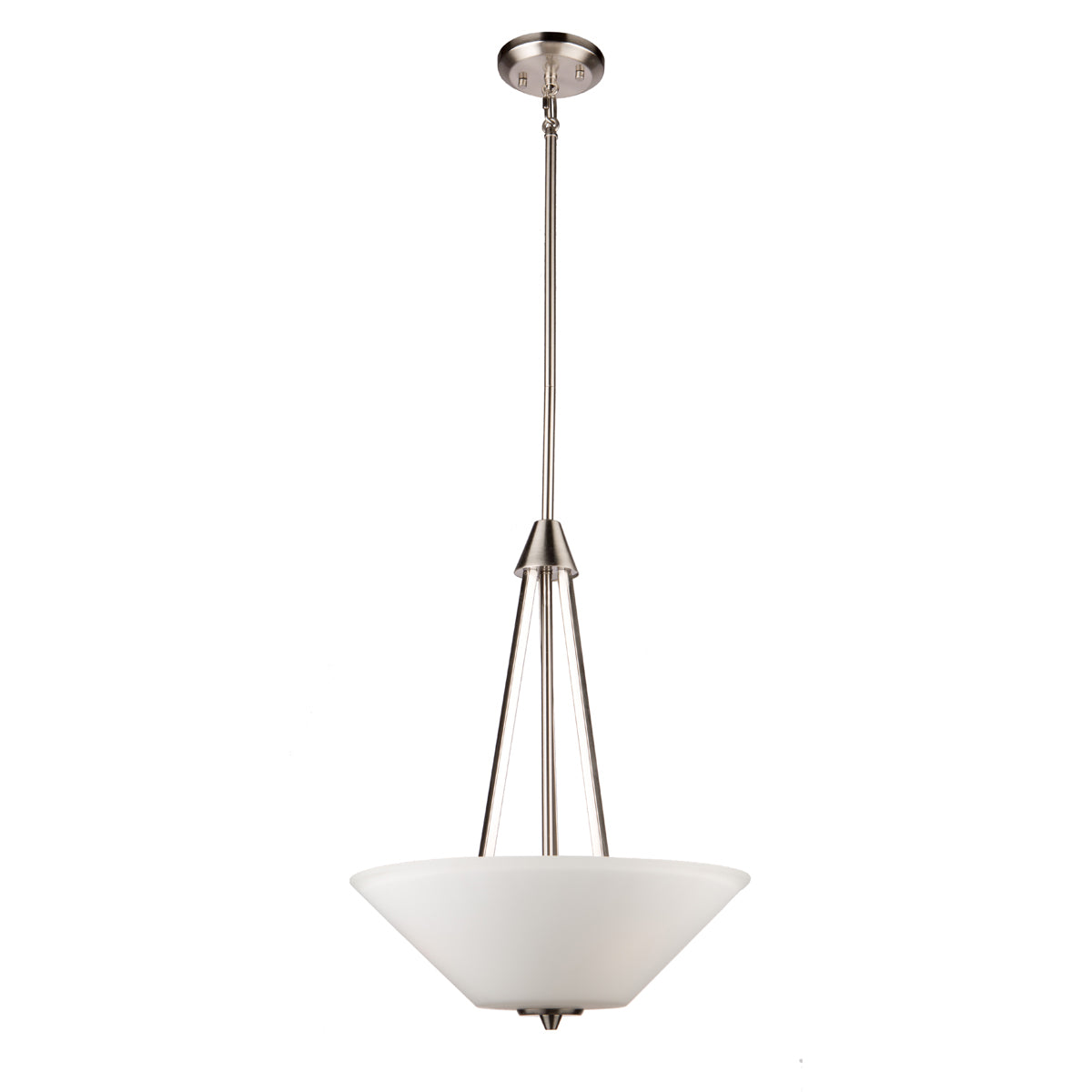 Artcraft - AC10913BN - Three Light Chandelier - Clayton - Brushed Nickel