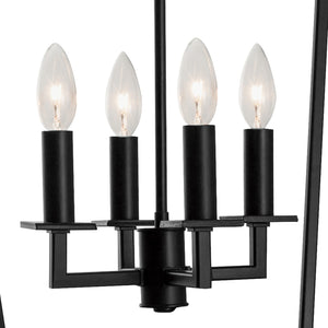 Norwell Lighting - 1081-MB-NG - Four Light Pendant - Cage - Matte Black