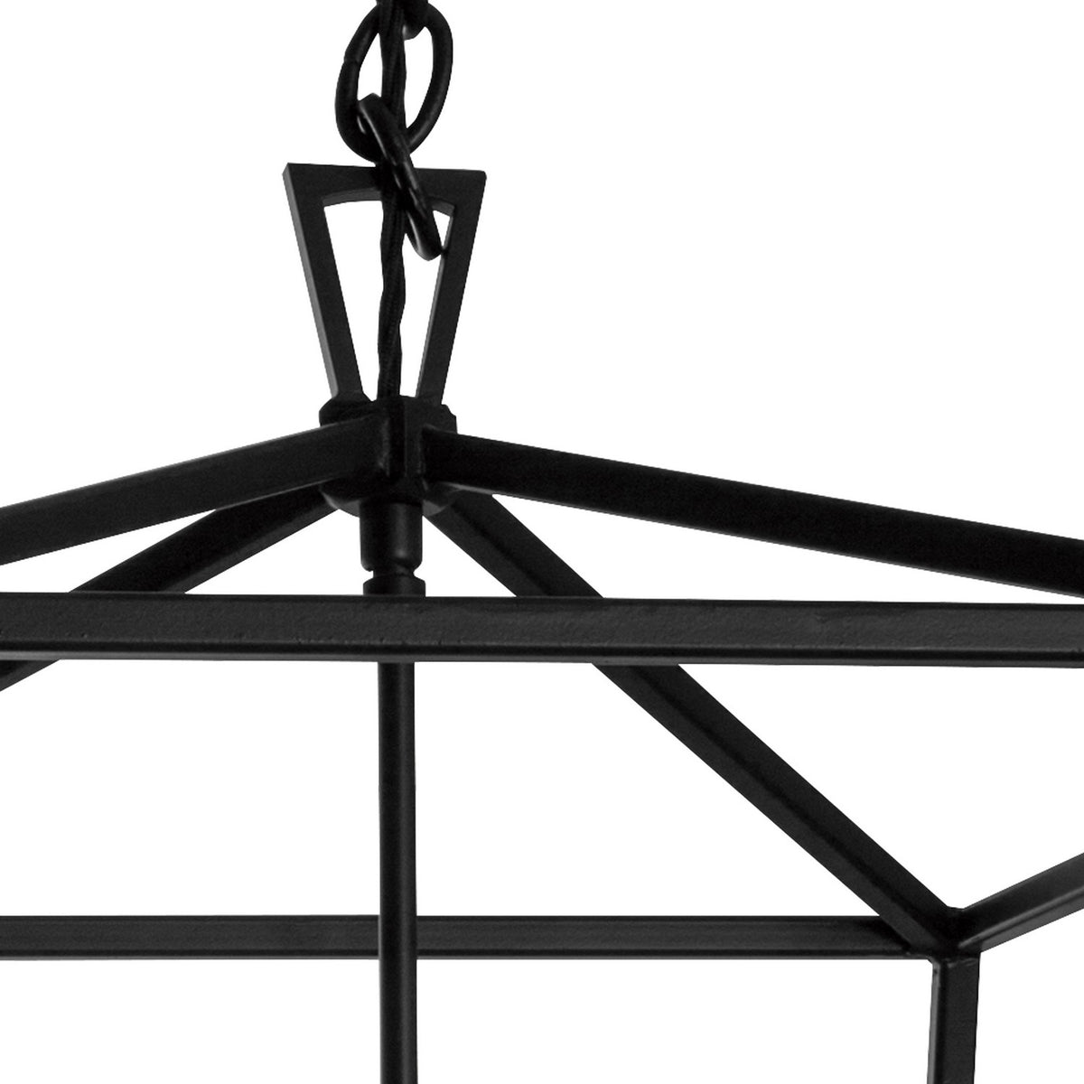 Norwell Lighting - 1081-MB-NG - Four Light Pendant - Cage - Matte Black