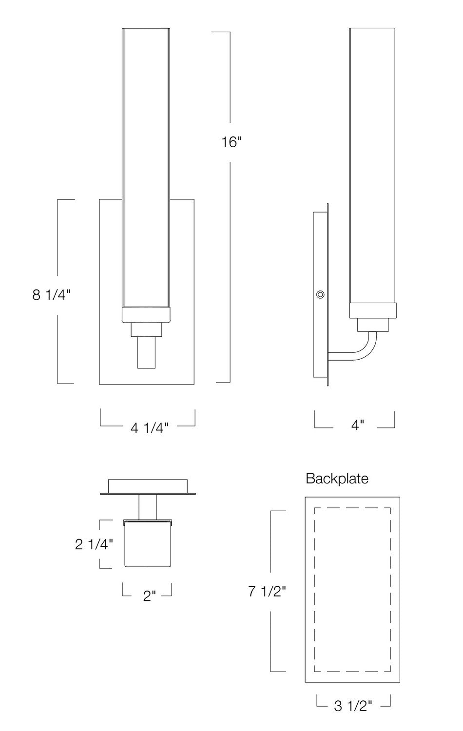 Norwell Lighting - 8961-CH-MO - LED Wall Sconce - Tetris - Chrome