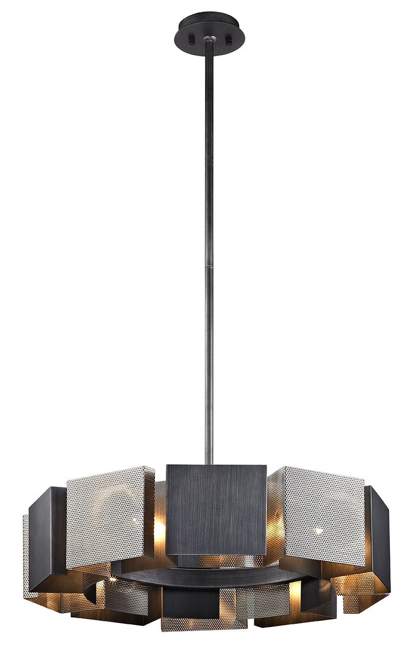 Troy Lighting - F6045-GRA/BN - Ten Light Chandelier - Impression - Graphite/Burnished Nickel