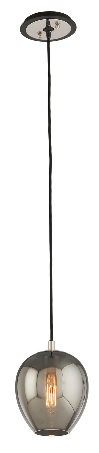 Troy Lighting - F4293-TBK/PN - One Light Pendant - Odyssey - Textured Black & Polish Nickel