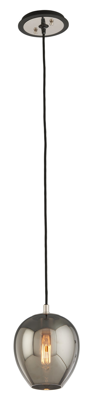 Troy Lighting - F4293-TBK/PN - One Light Pendant - Odyssey - Textured Black & Polish Nickel