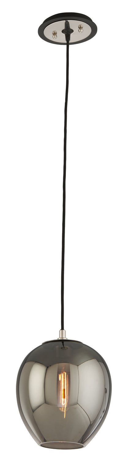 Troy Lighting - F4294-TBK/PN - One Light Pendant - Odyssey - Textured Black & Polish Nickel