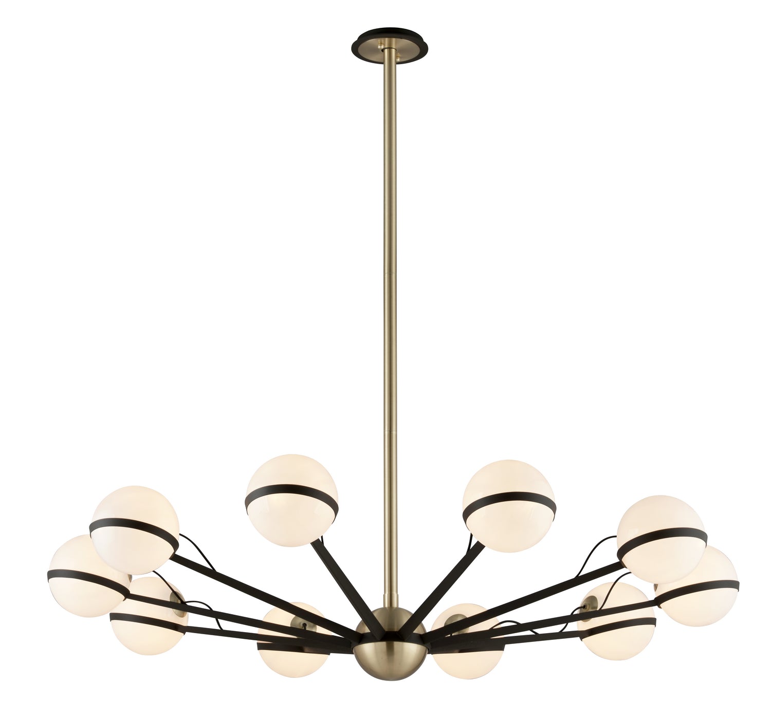 Troy Lighting - F5306-TBZ/BBA - Ten Light Chandelier - Ace - Textured Bronze Brushed Brass