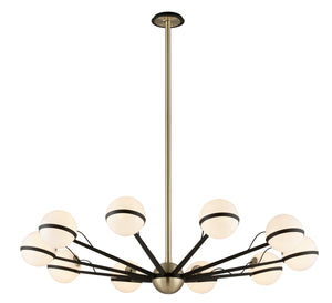 Troy Lighting - F5306-TBZ/BBA - Ten Light Chandelier - Ace - Textured Bronze Brushed Brass