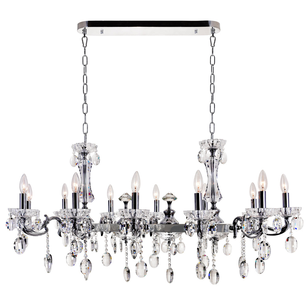 CWI Lighting - 2016P46C-12 - 12 Light Chandelier - Flawless - Chrome