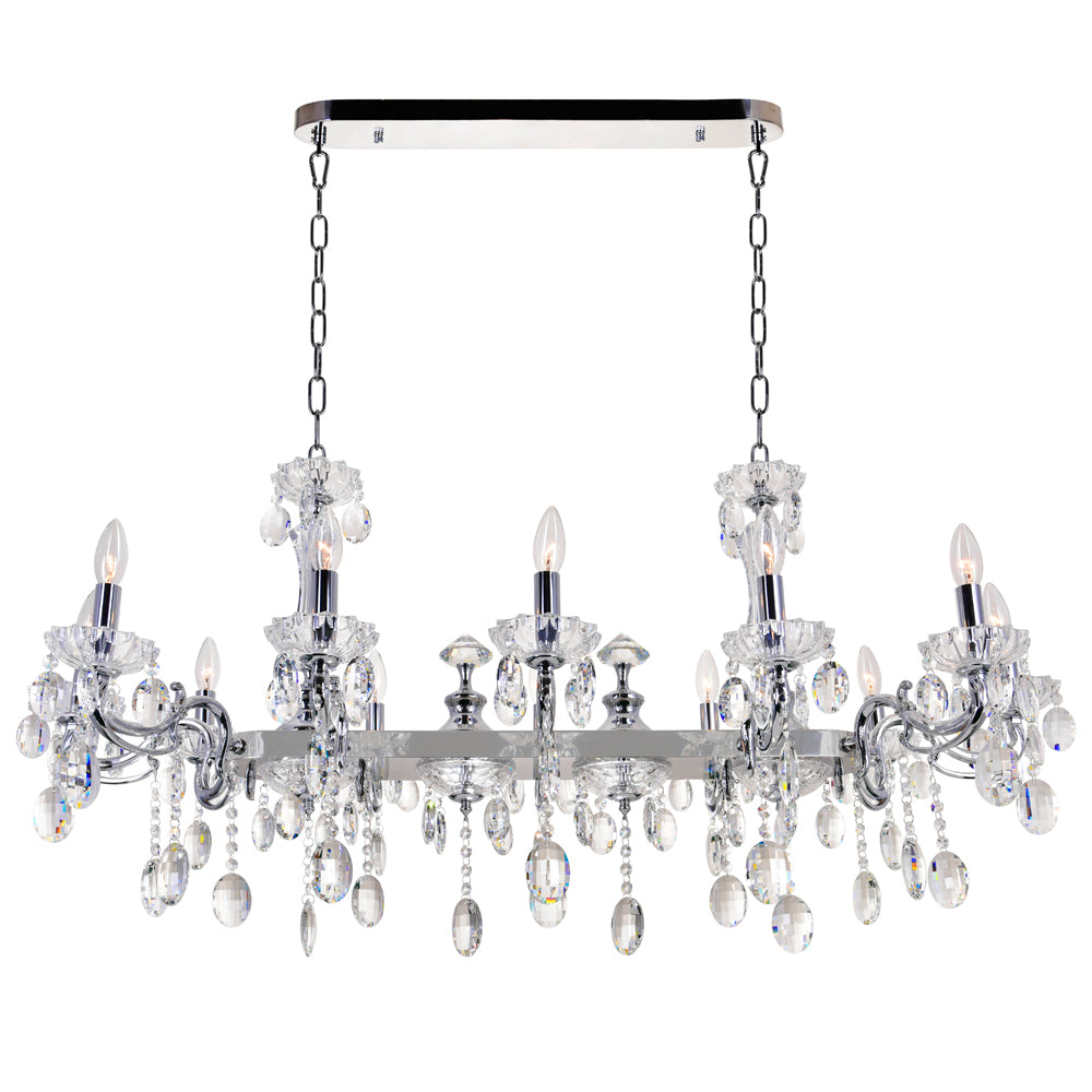 CWI Lighting - 2016P46C-12 - 12 Light Chandelier - Flawless - Chrome