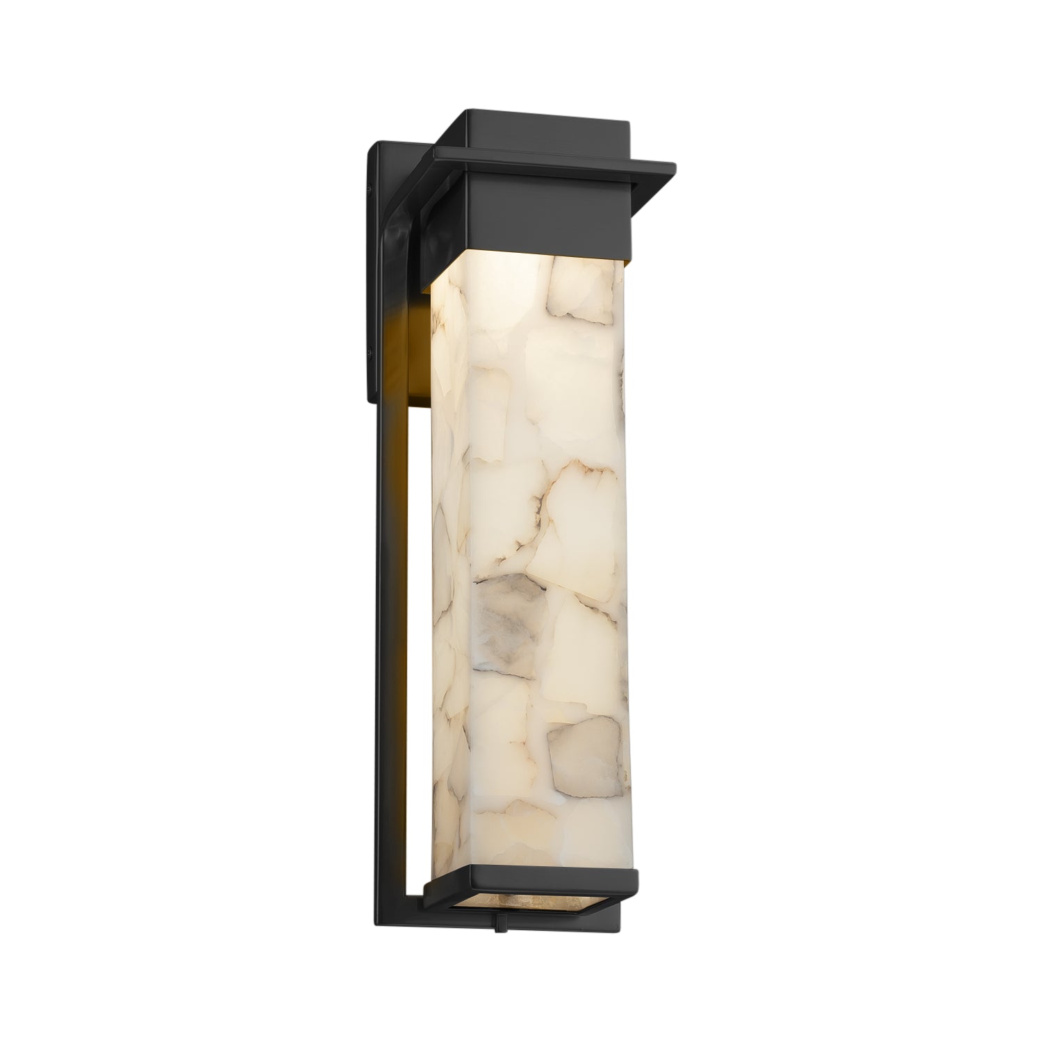 Justice Designs - ALR-7544W-MBLK - LED Outdoor Wall Sconce - Alabaster Rocks - Matte Black