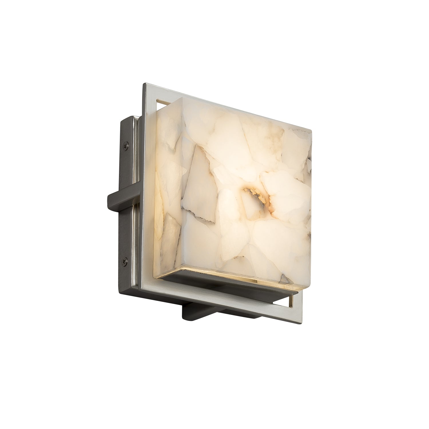 Justice Designs - ALR-7561W-NCKL - LED Outdoor Wall Sconce - Alabaster Rocks - Brushed Nickel