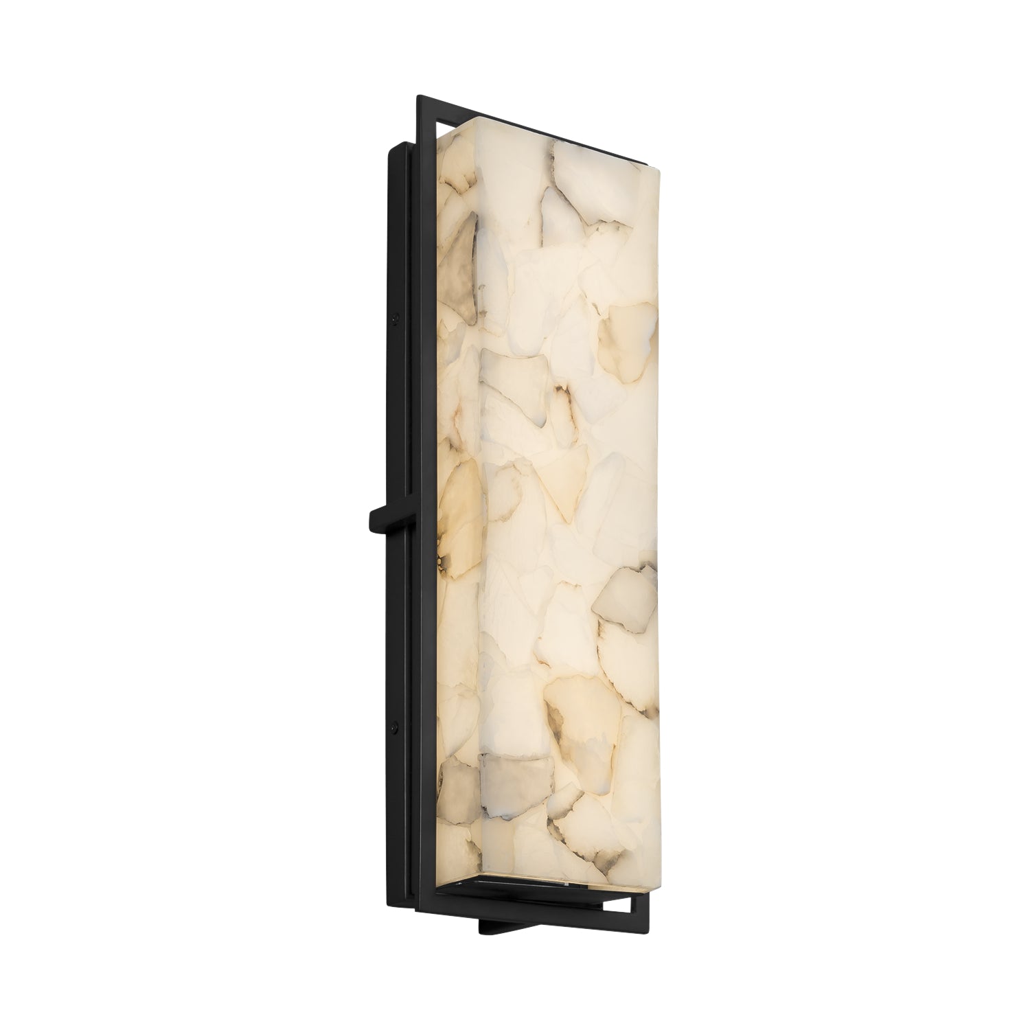 Justice Designs - ALR-7564W-MBLK - LED Outdoor Wall Sconce - Alabaster Rocks - Matte Black