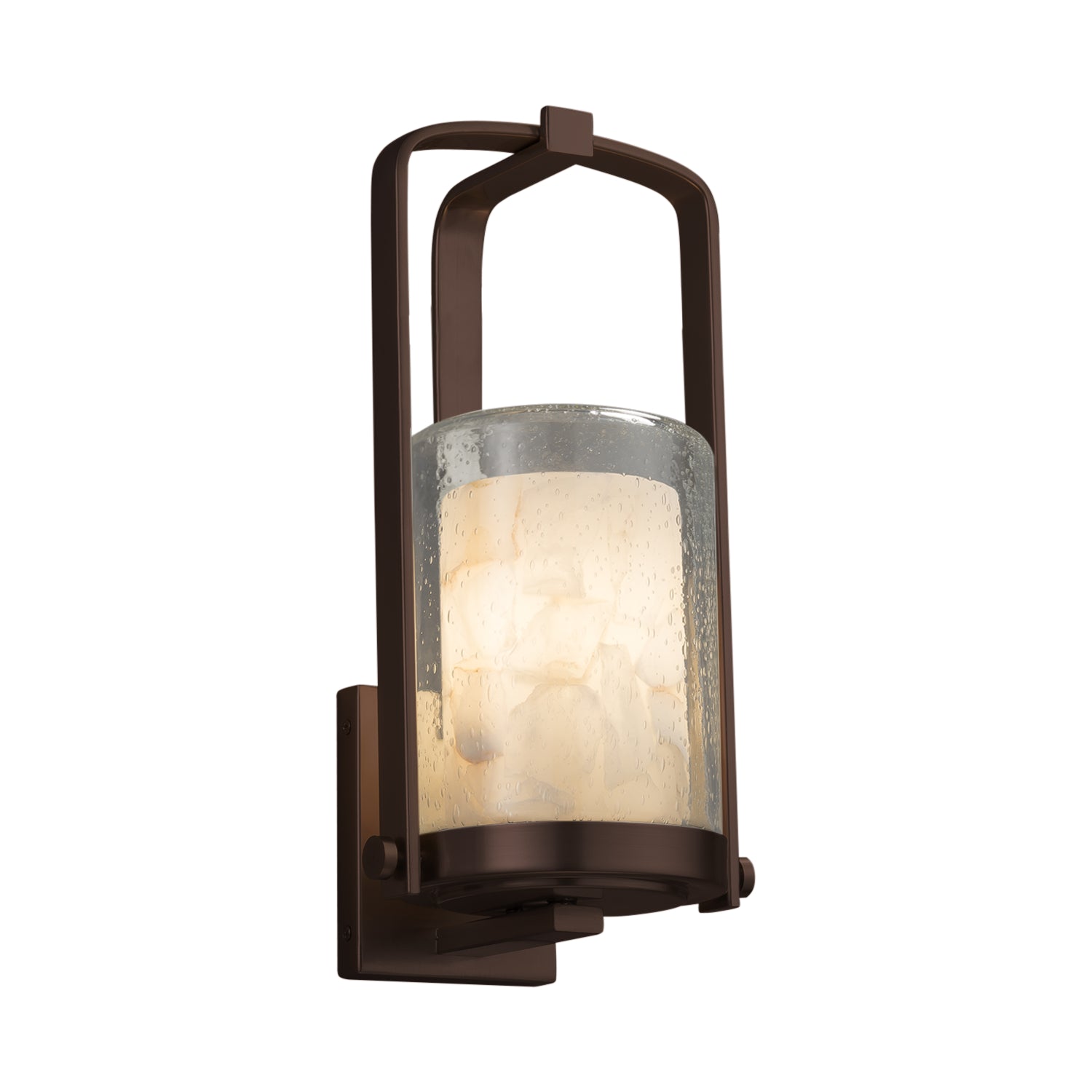 Justice Designs - ALR-7581W-10-DBRZ - One Light Outdoor Wall Sconce - Alabaster Rocks - Dark Bronze