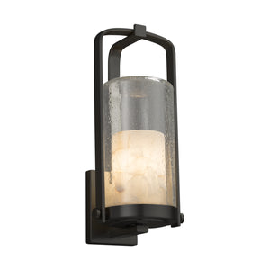 Justice Designs - ALR-7584W-10-MBLK - One Light Outdoor Wall Sconce - Alabaster Rocks - Matte Black