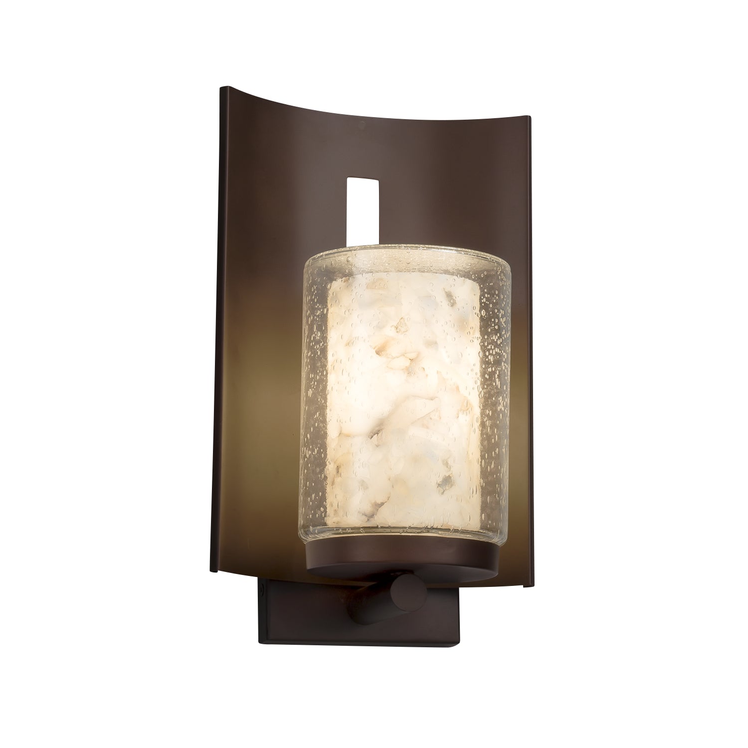 Justice Designs - ALR-7591W-10-DBRZ - One Light Outdoor Wall Sconce - Alabaster Rocks - Dark Bronze