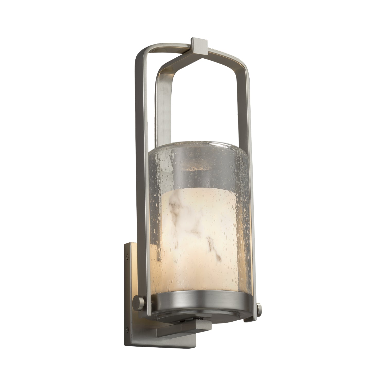 Justice Designs - FAL-7581W-10-NCKL - One Light Outdoor Wall Sconce - LumenAria - Brushed Nickel