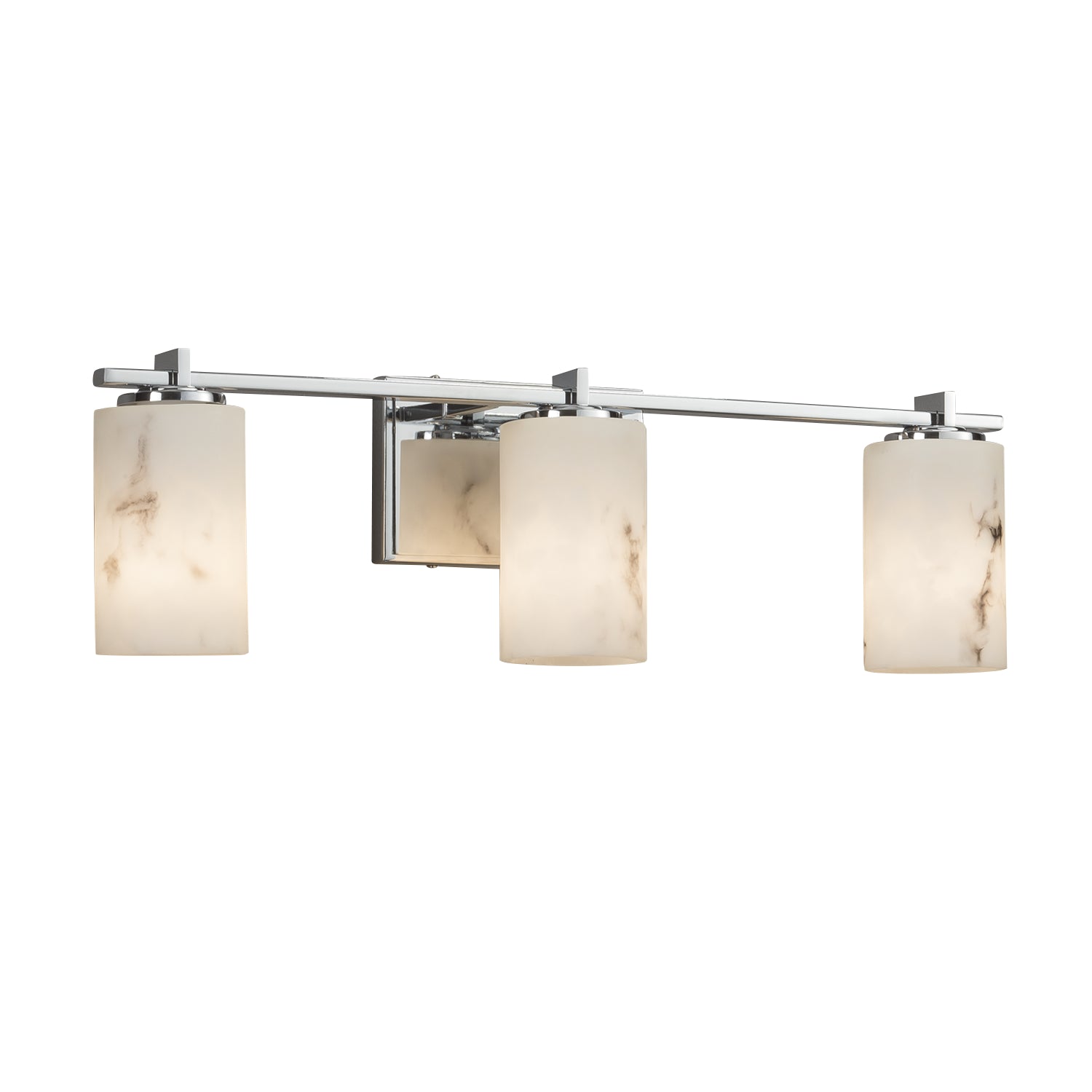 Justice Designs - FAL-8443-10-CROM - Three Light Bath Bar - LumenAria - Polished Chrome