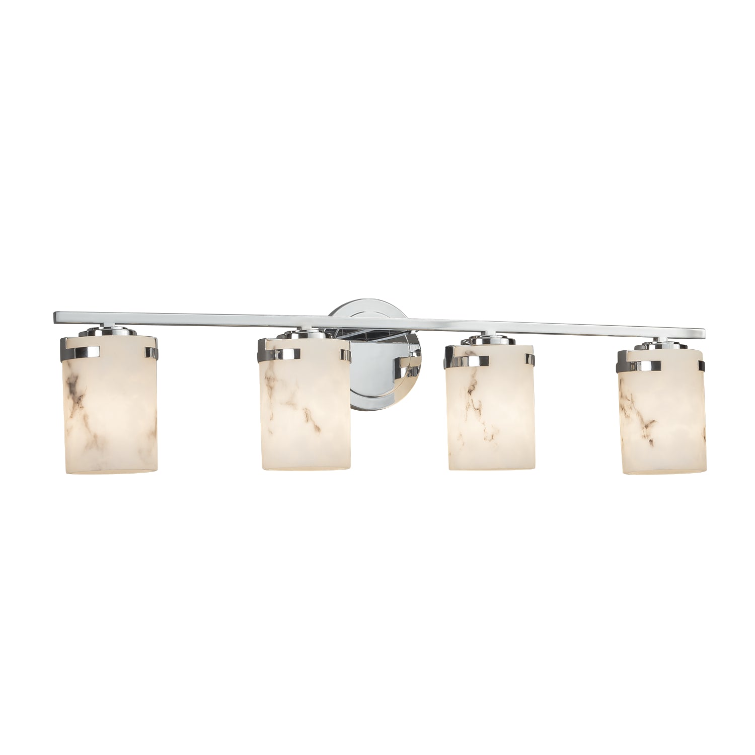 Justice Designs - FAL-8454-10-CROM - Four Light Bath Bar - LumenAria - Polished Chrome