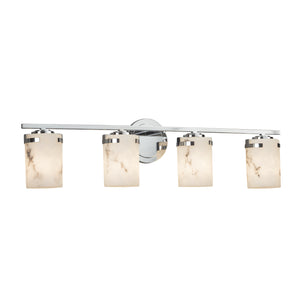 Justice Designs - FAL-8454-10-CROM - Four Light Bath Bar - LumenAria - Polished Chrome