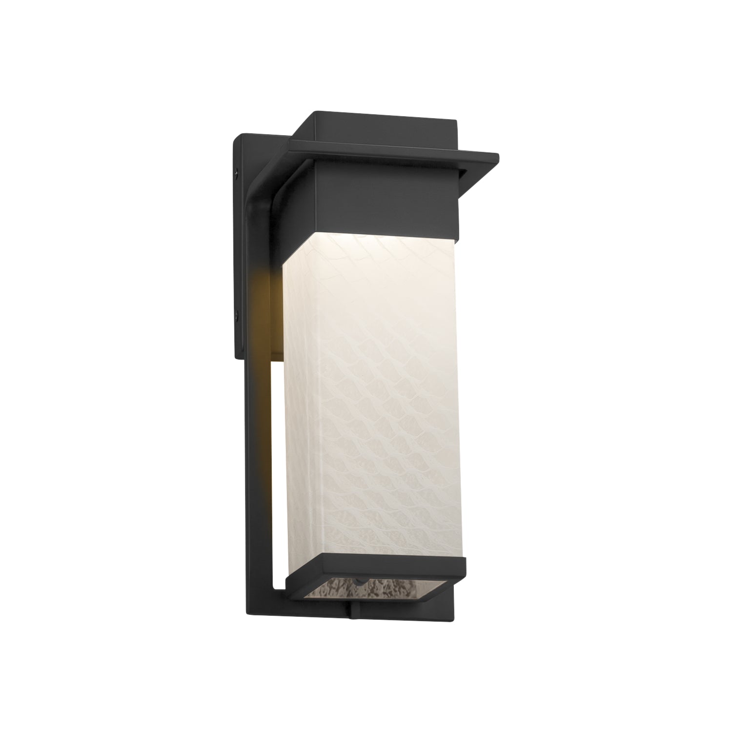 Justice Designs - FSN-7541W-WEVE-MBLK - LED Outdoor Wall Sconce - Fusion - Matte Black