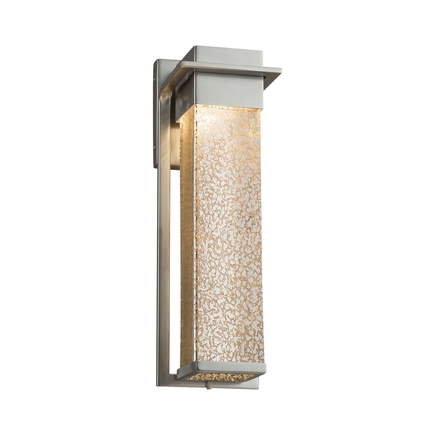 Justice Designs - FSN-7544W-MROR-NCKL - LED Outdoor Wall Sconce - Fusion - Brushed Nickel