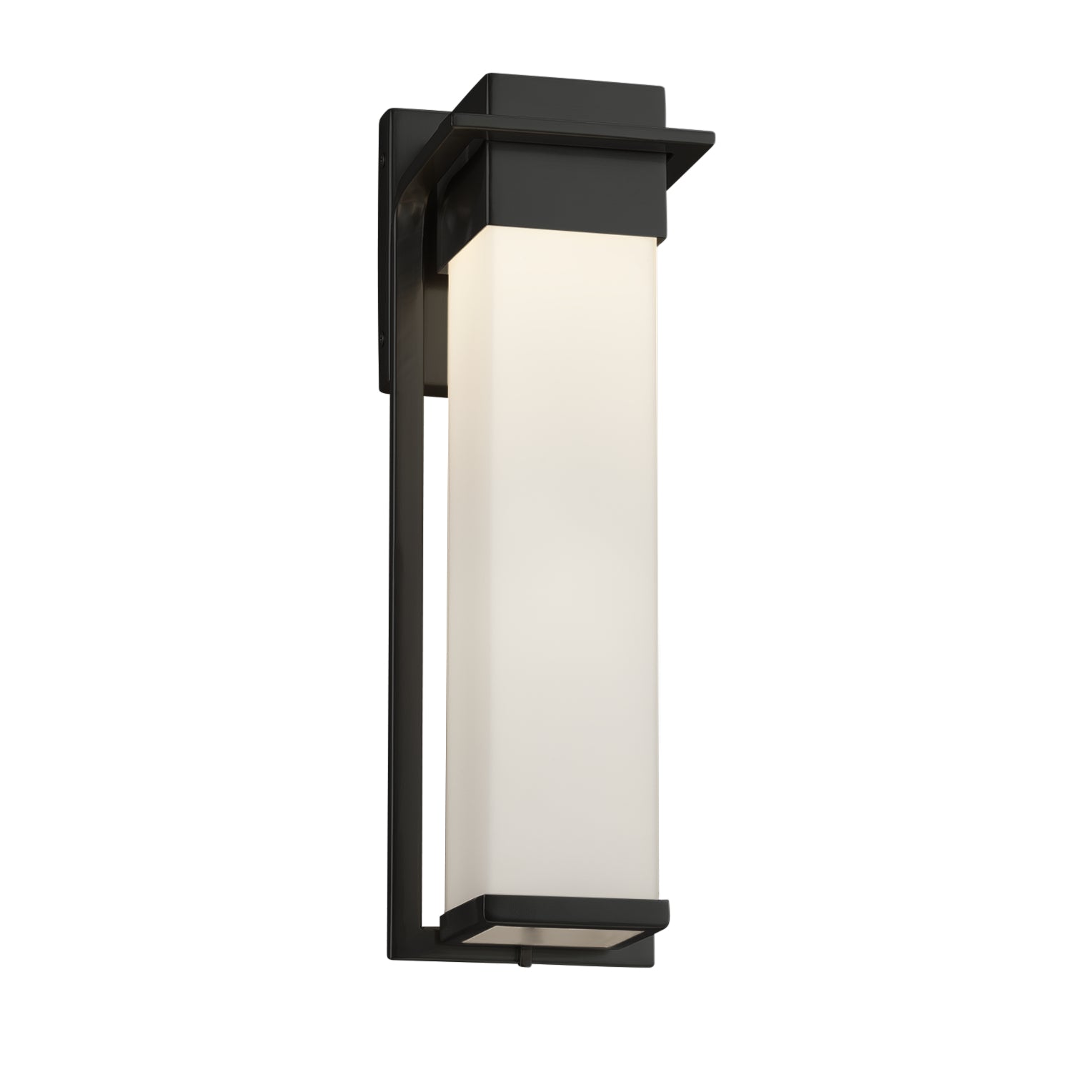 Justice Designs - FSN-7544W-OPAL-MBLK - LED Outdoor Wall Sconce - Fusion - Matte Black