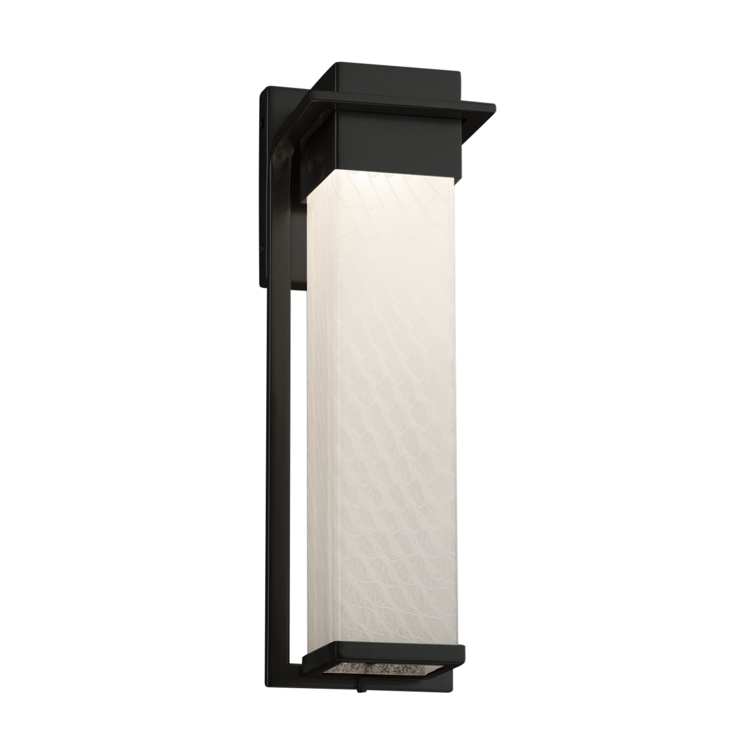 Justice Designs - FSN-7544W-WEVE-MBLK - LED Outdoor Wall Sconce - Fusion - Matte Black