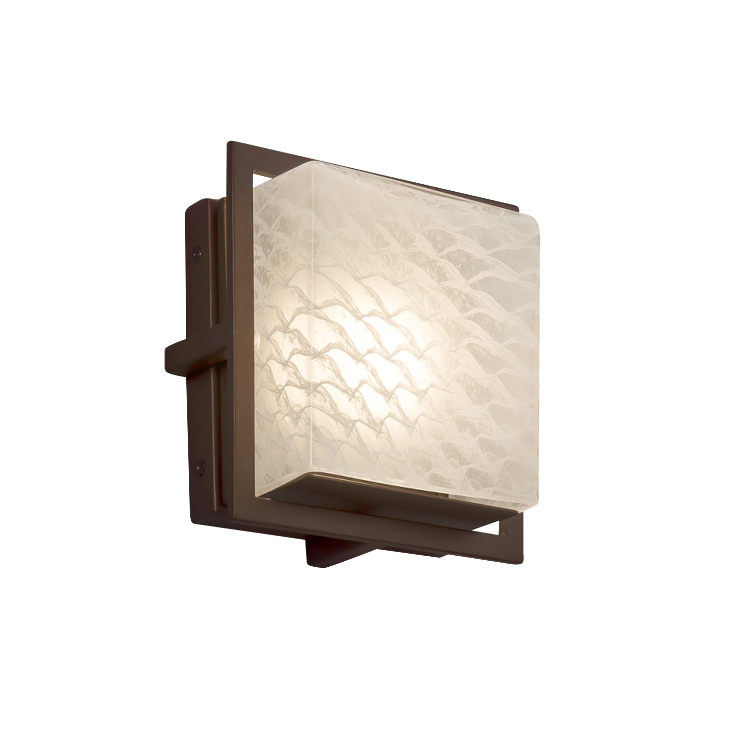 Justice Designs - FSN-7561W-WEVE-DBRZ - LED Outdoor Wall Sconce - Fusion - Dark Bronze