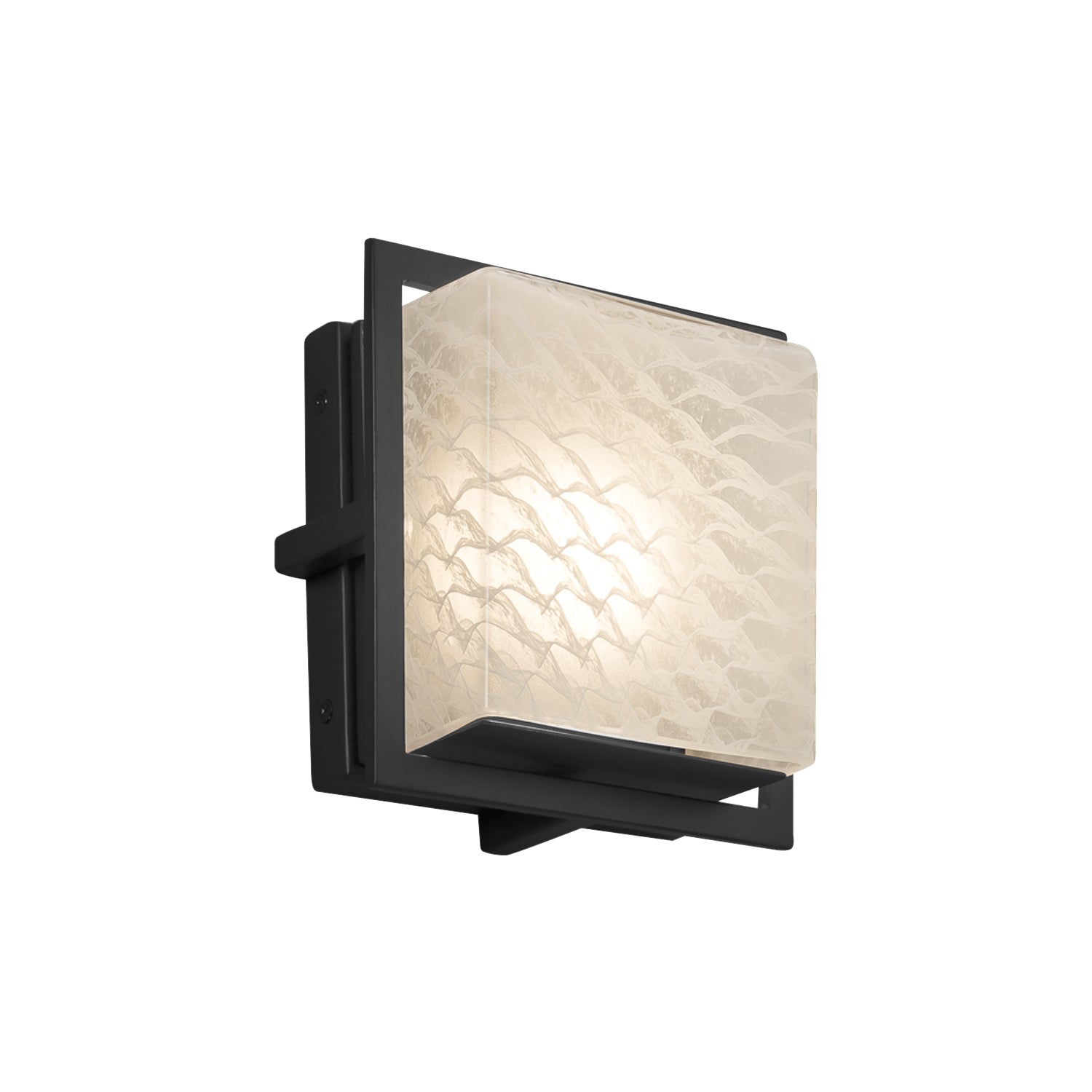 Justice Designs - FSN-7561W-WEVE-MBLK - LED Outdoor Wall Sconce - Fusion - Matte Black