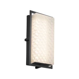 Justice Designs - FSN-7562W-WEVE-MBLK - LED Outdoor Wall Sconce - Fusion - Matte Black