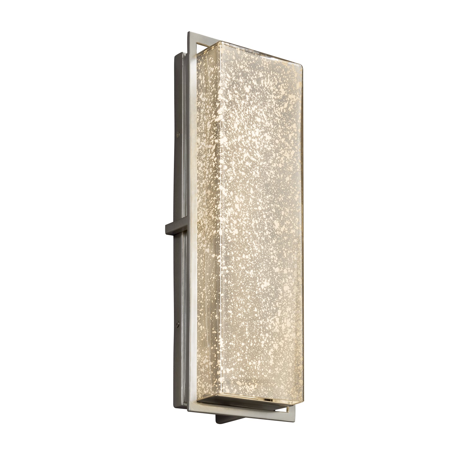 Justice Designs - FSN-7564W-MROR-NCKL - LED Outdoor Wall Sconce - Fusion - Brushed Nickel